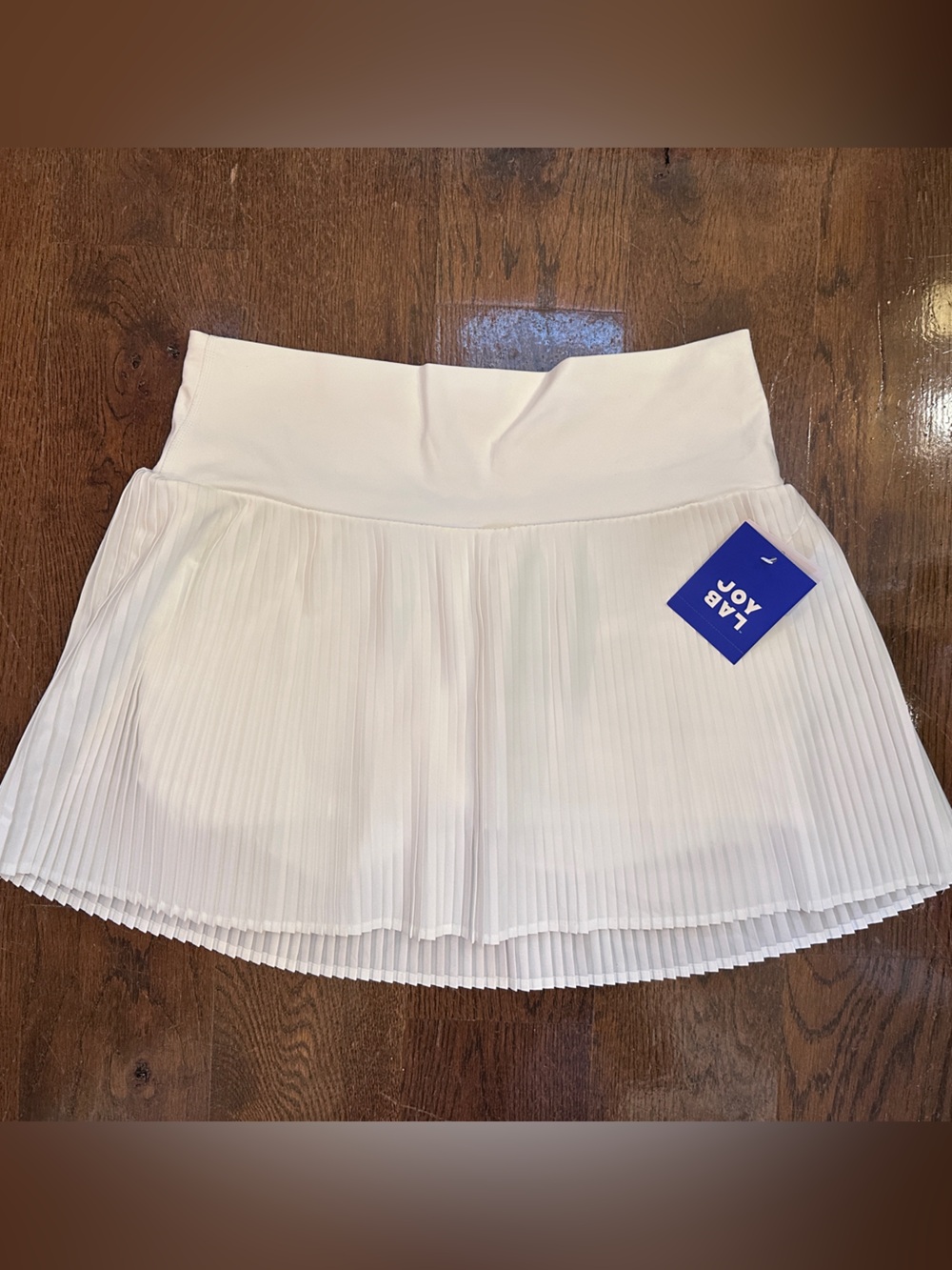 NWT JoyLab White Pleated Women's Skirt with built-in shorts